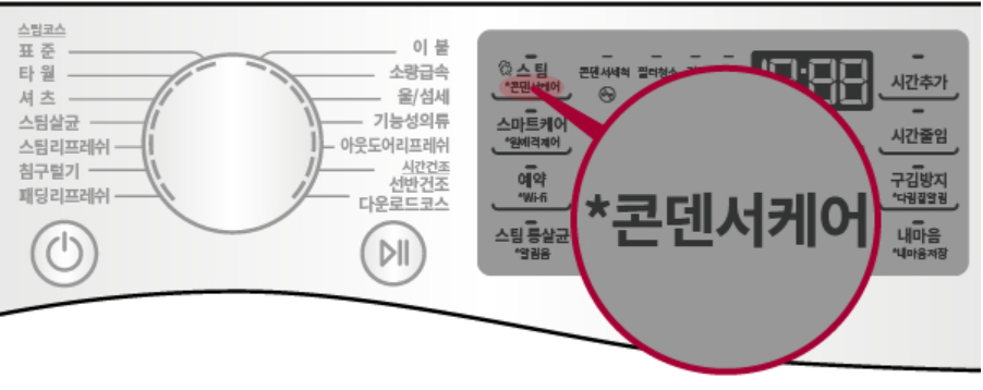 콘덴서케어 기능 사용 방법을 알고 싶어요